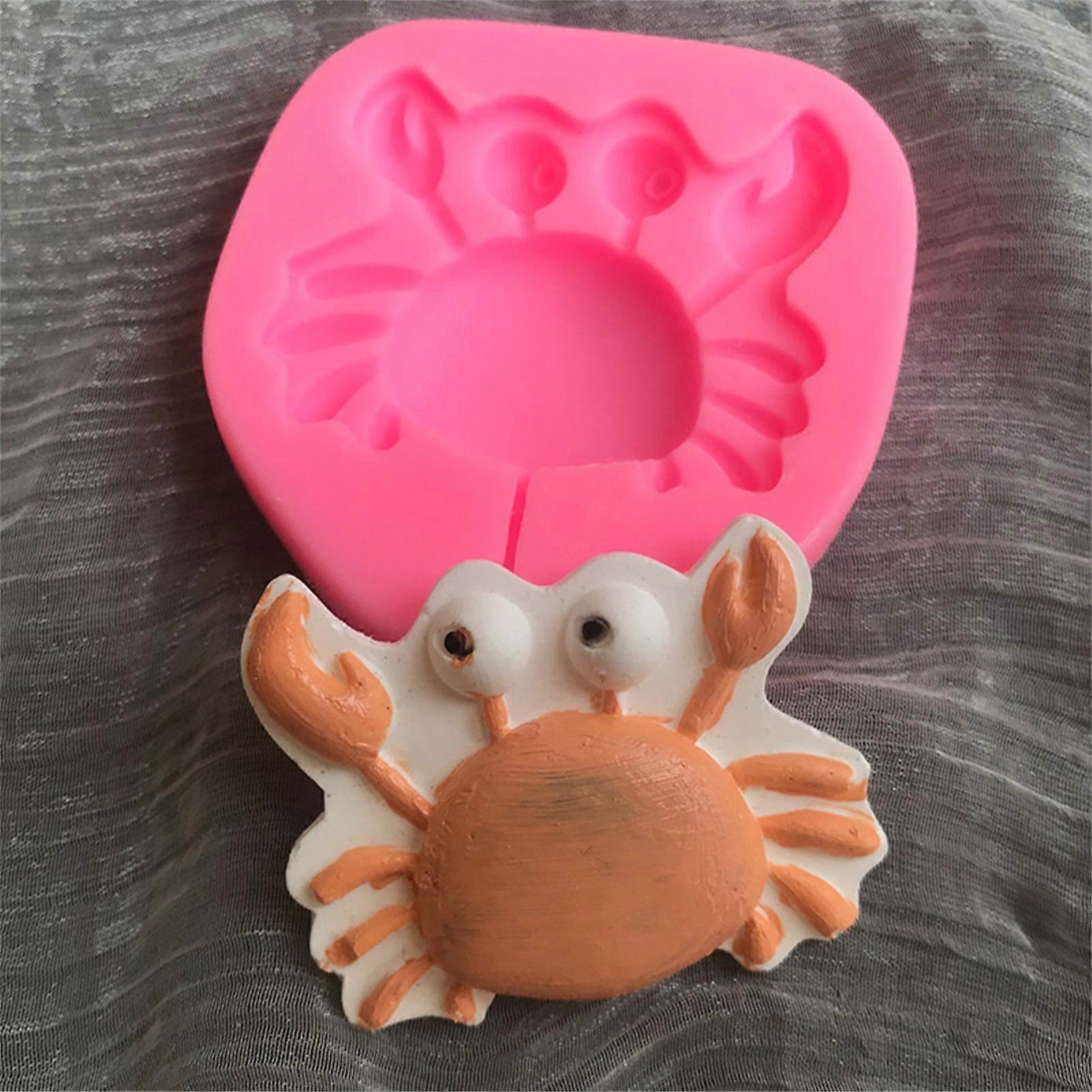 Silicone Mold Multi-purpose High Temperature Resistance Non-stick Reusable Irregular Cupcake Decoration DIY Animal Cute Crab 3D Cake Mold Baking Tool