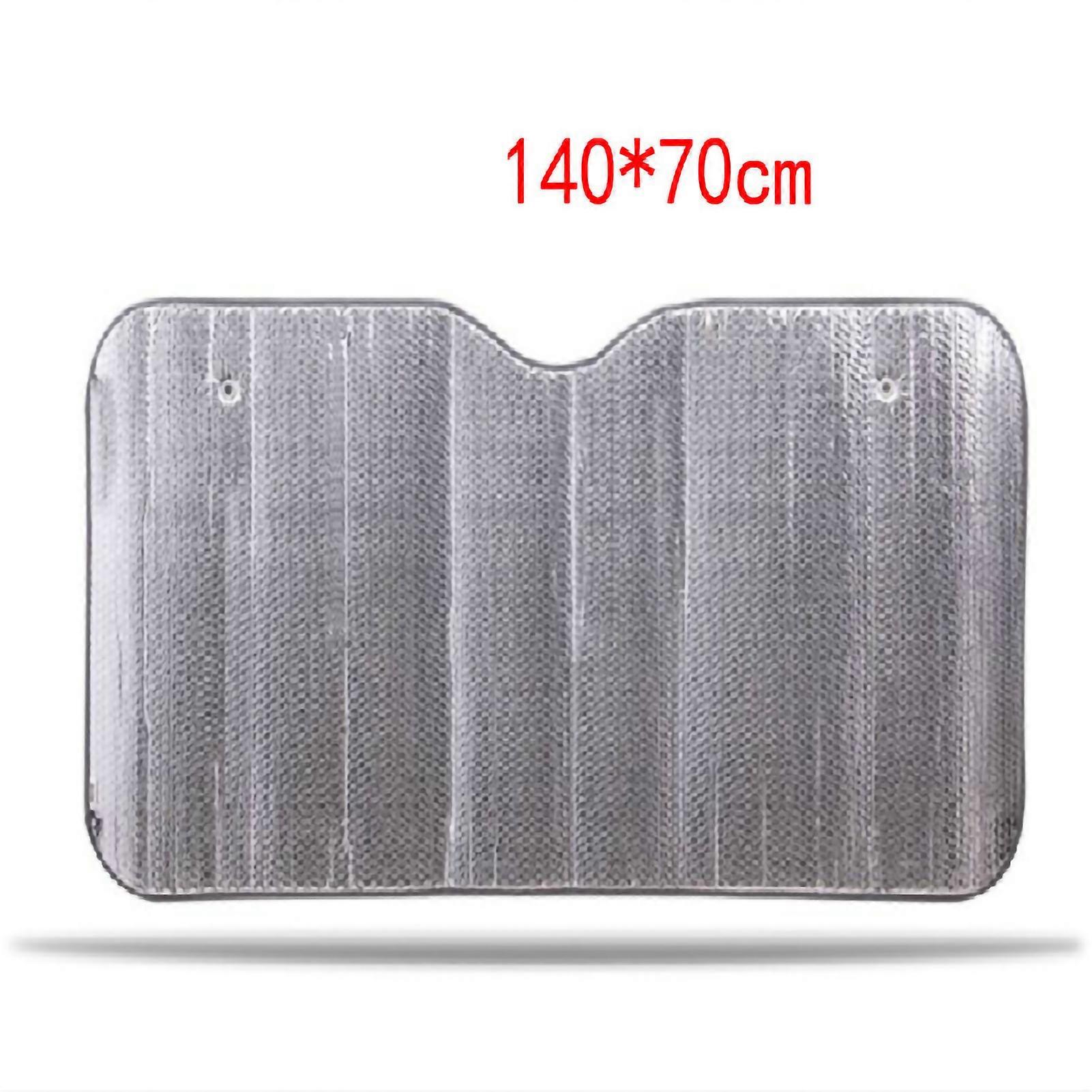 زجاج السيارة مظلة قابلة للطي للأشعة فوق البنفسجية عاكس مزدوج الوجهين رقائق الألومنيوم الملحقات الداخلية للحماية من أشعة الشمس 140x70