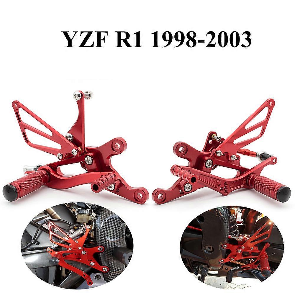 Reversed GP Shift Rearset Rear Set For Yamaha YZF R1 01 02 1998-2003 Adjustable Foot Peg Rearsets Footrest R1 Foot pegs