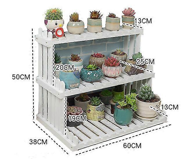 Solid Wood Desktop Flower Stand Office Window Sill Mini Storage Rack Potted Plant