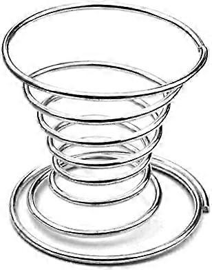 Metal Egg Cup Spiral Kitchen Breakfast Hard Boiled Spring Holder Egg Cup DurableaInaUse