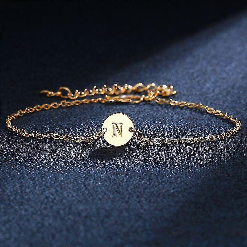 Alfabet Letter inițială brățară disc brățări Brățări personalizate de aur de la A la Z Brățări