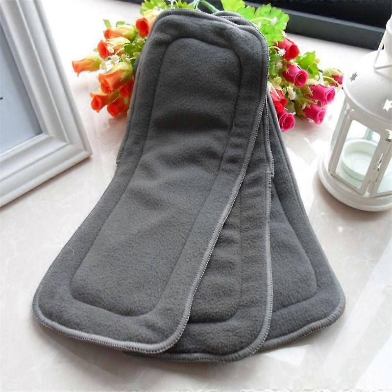 5pcs/lot Reusable Washable Inserts Boosters Liners For Real Pocket Cloth Diaper Cover Wrap Bamboo Charcoal Insert Nappy