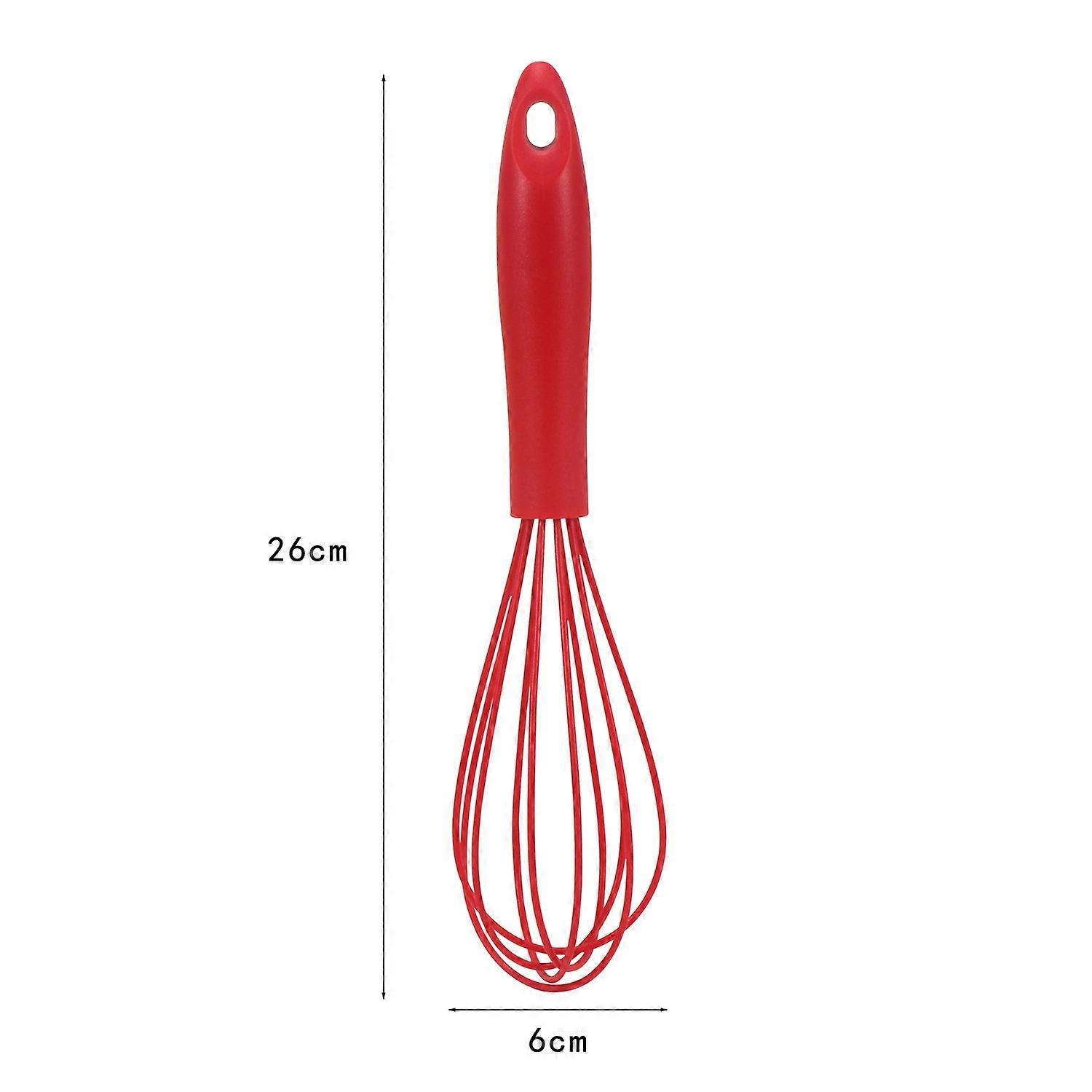 Manual Stirrer Red Silicone Egg Beater