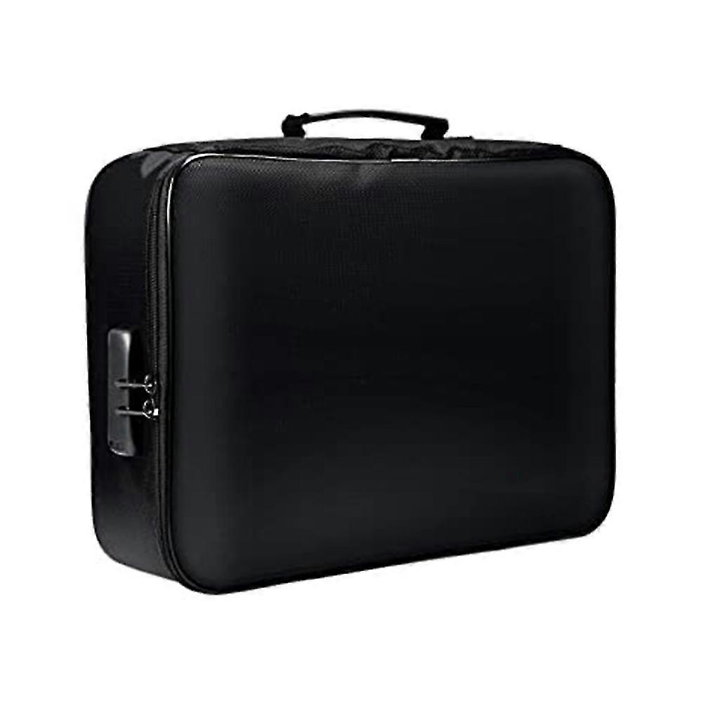 Fireproof Document Bag with Lock,Zipper Code Lock Fireproof Bag, Suitable for Passports, Cash, Valu