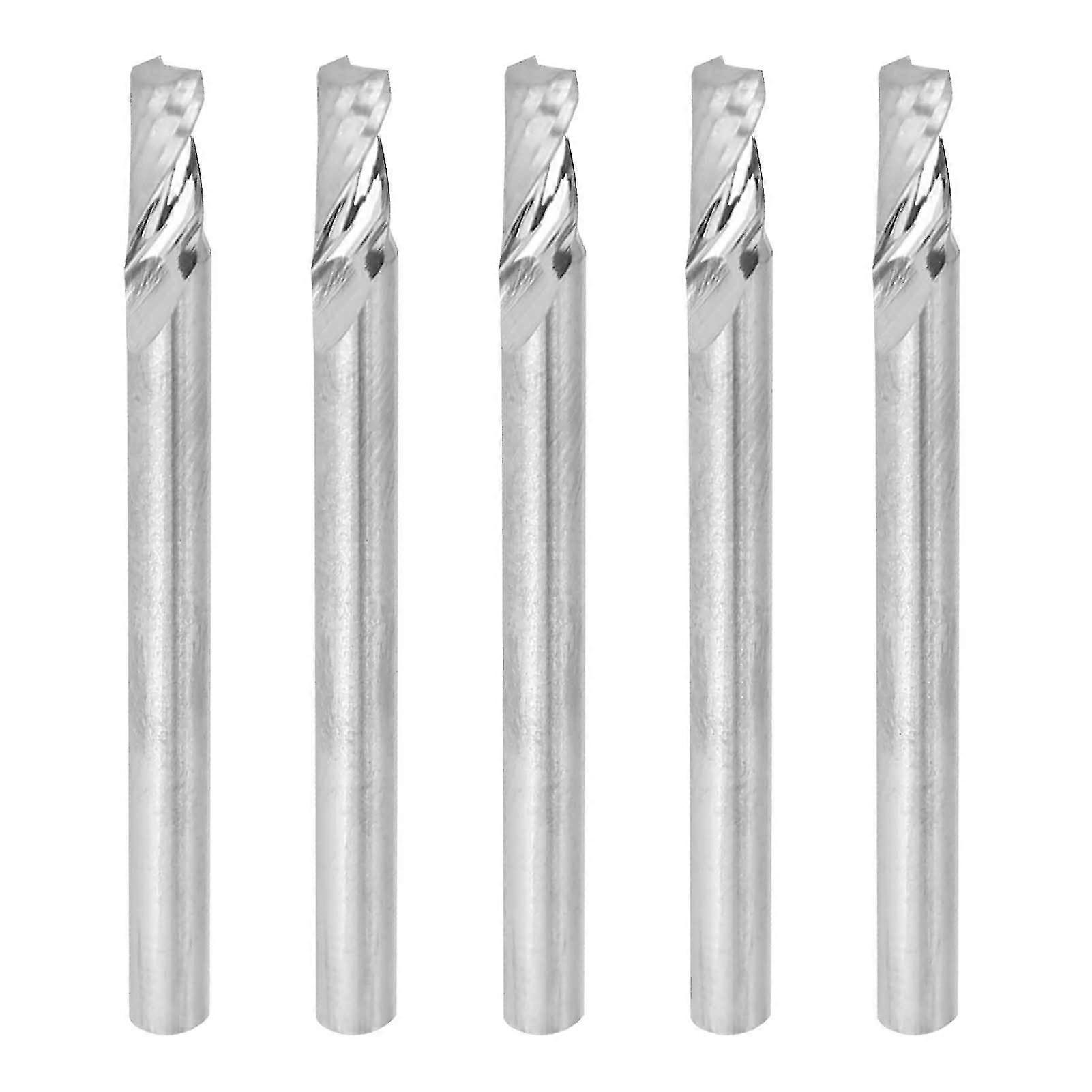 5 Pack of 3.175 X 6mm Tungsten Steel Spiral Router Bits for Wood Carving and Milling