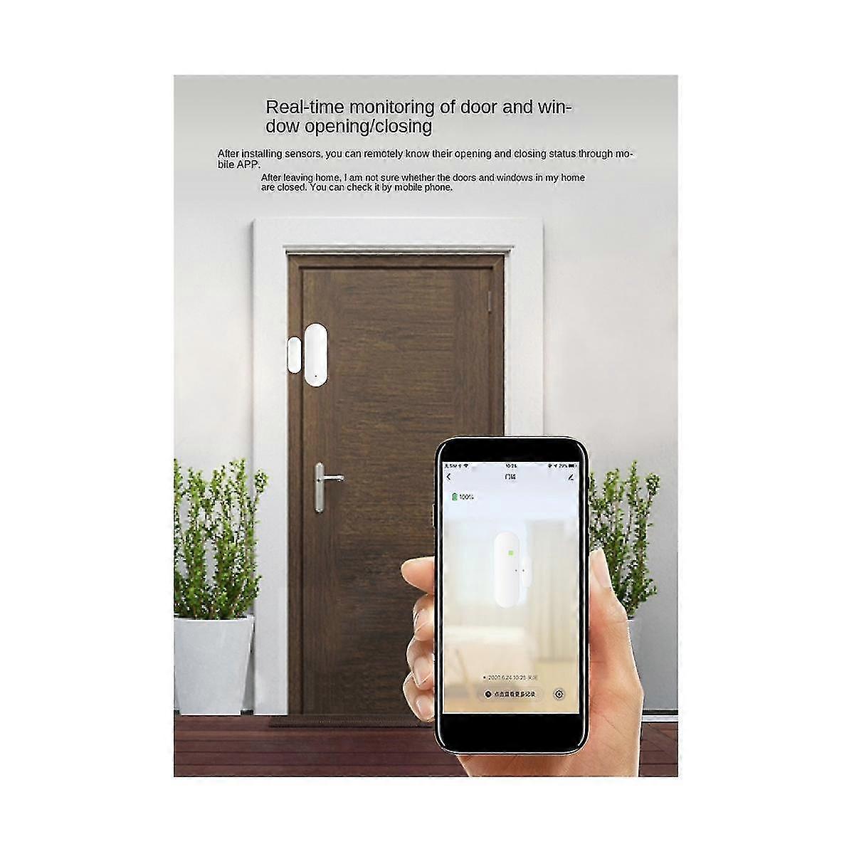 Zigbee Door Magnetic Sensor Tuya Smart Tuay Window Door Opening Home Reminder Anti-theft Induction