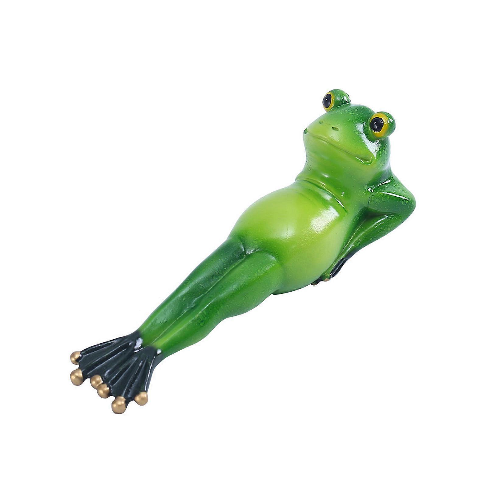 Resin Ornament Crafts Frog Simulation Courtyard Outdoor Green Multi-size Small Size Decoration