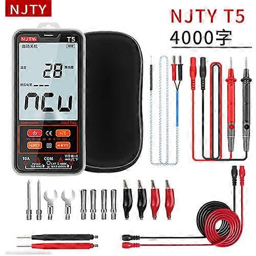 NJTY Digital Multimeter Smart Ultradünn tragbar 6000 Counts TRMS AC/DC Strom Spannung NCV Widerstandskondensator C/F Tester