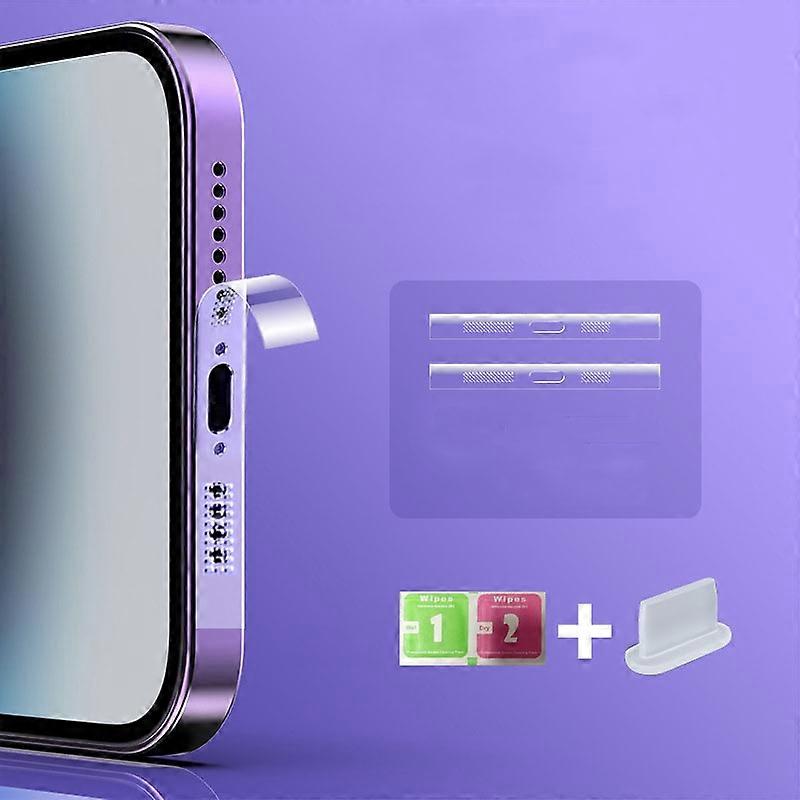 5 Sets Speaker Film For iPhone ,Spec:2pcs/set With Dust Plug