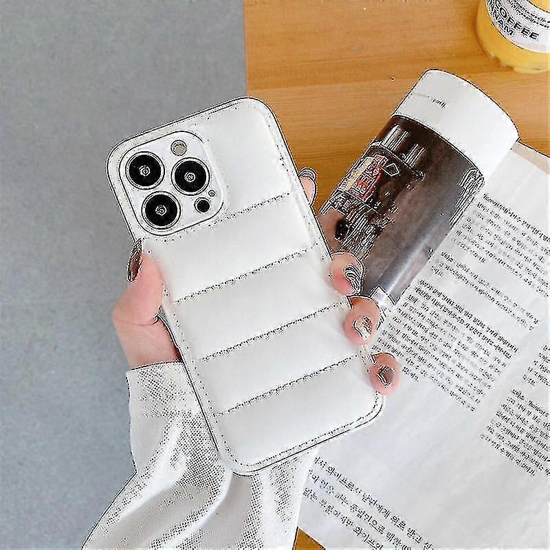 Puffer Phone Case Compatible With Iphone 14 Pro Max/14 Pro, Luxury Down Soft Touch Jacket 3d Protective Cover