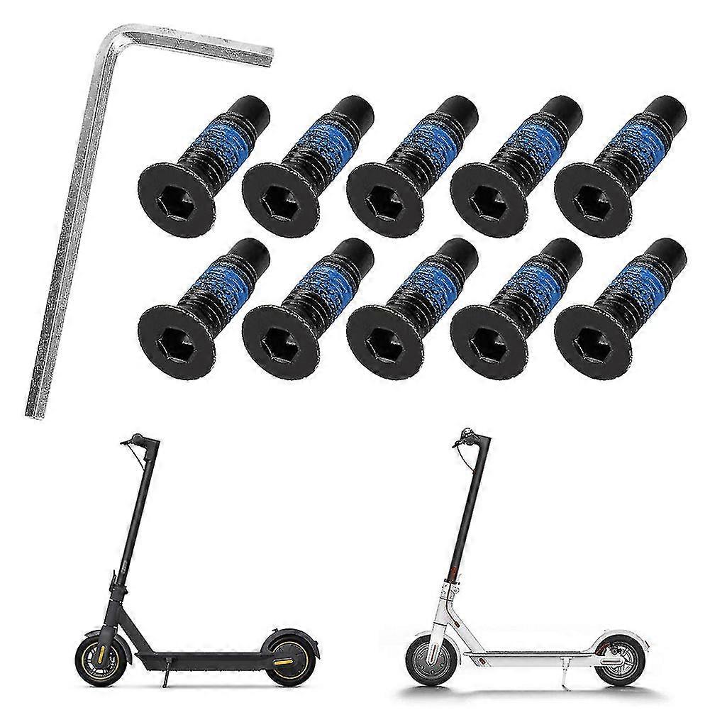 4/10pcs Electric Scooter Screw Set Mounting Screw Kit With Wrench For Ninebot Max G30 ES Front Fork Tube Pole To Base Part