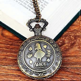 9075Große europäische und amerikanische Trenduhr Alice Dreamwalk Wonderland Dress Pocket Watch Alice Pocket Watch