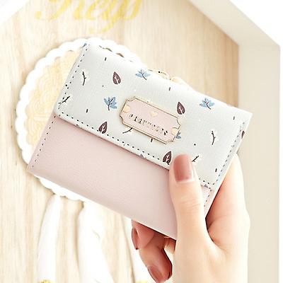 Courte boucle imprimée coréenne Sweet Lady Student Coin Zero Wallet