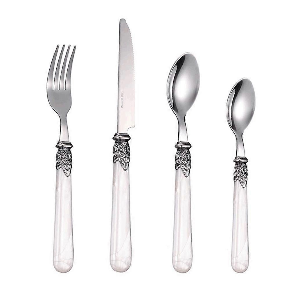 4pcs Cutlery Set Tableware Nodic Spoons Fork Knife Stainless Steel