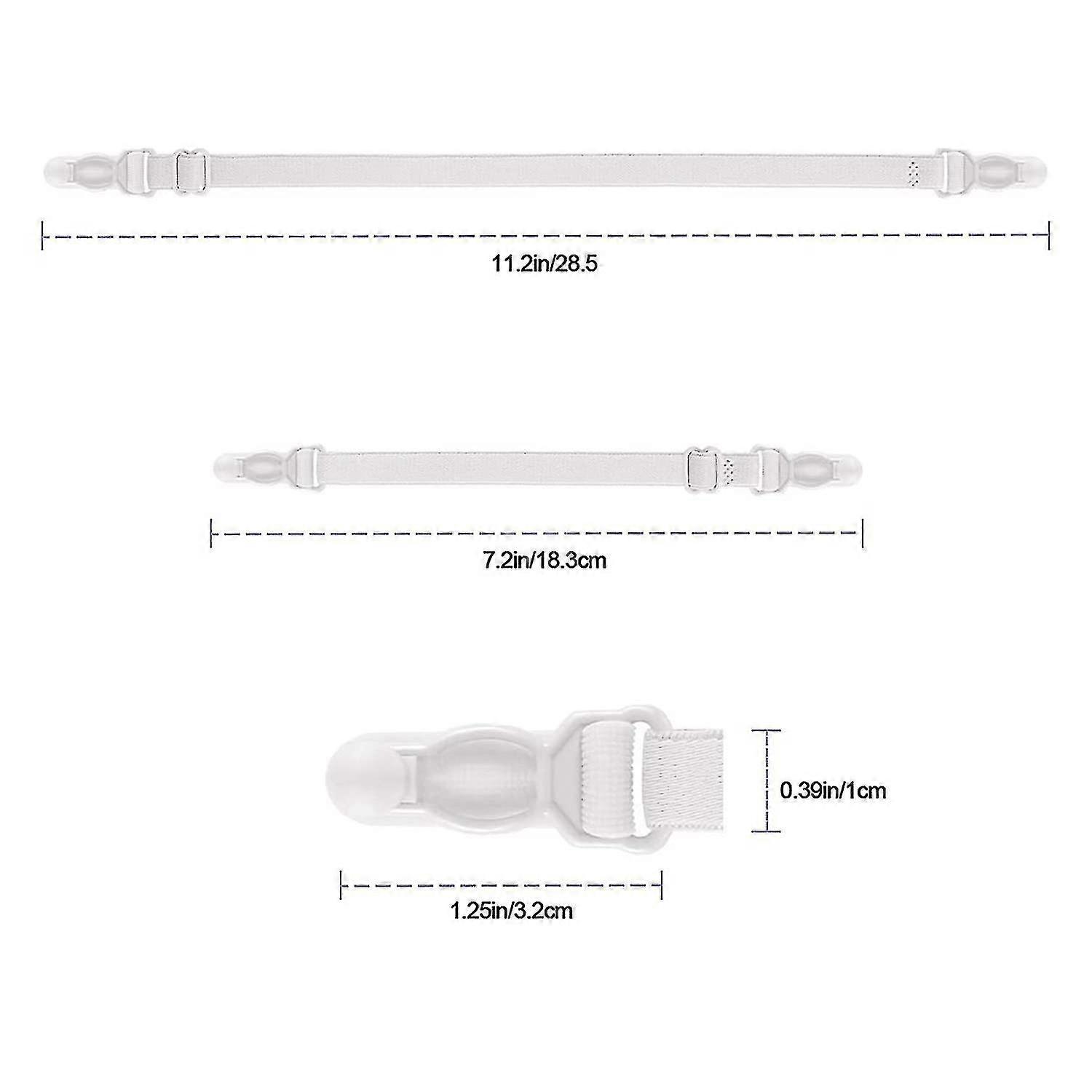 kvinners sklisikker elastisk bh stropp klipp holder skjule stropper, 6pcs