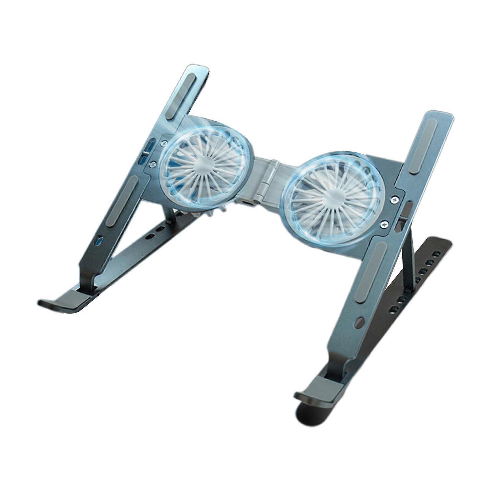Portable Laptop Extension Rack Stand Folding Bracket with Cooling Fans Holder