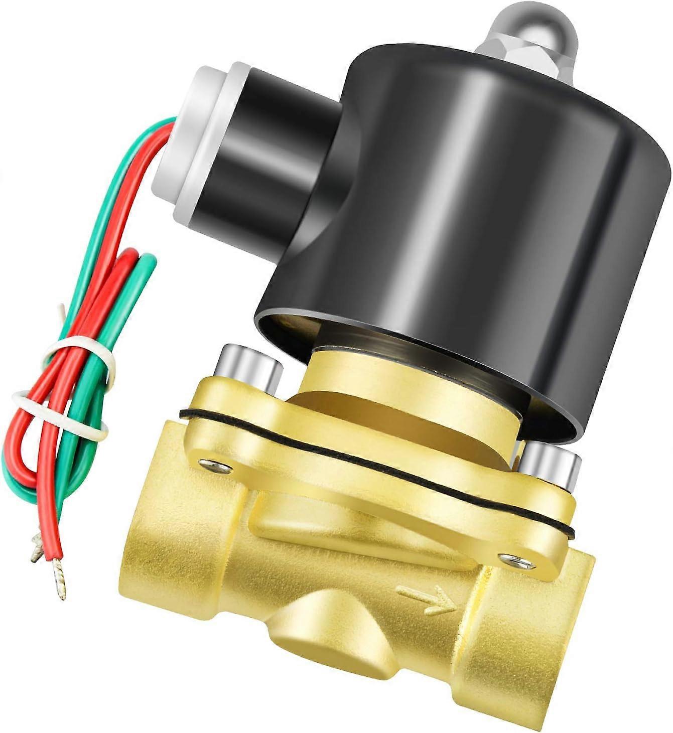 TAILONZ PNEUMATIC 1/4 インチ NPT 12V/24V/110V/220V 真鍮電気電磁弁 2W025-08 ノーマル クローズ ウォーター、エア、ディーゼル イエロー アンド ブラック