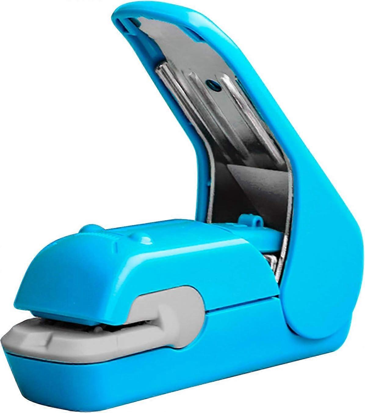Mini Portable Stapler No Staples, Time and Labor Saving,blue