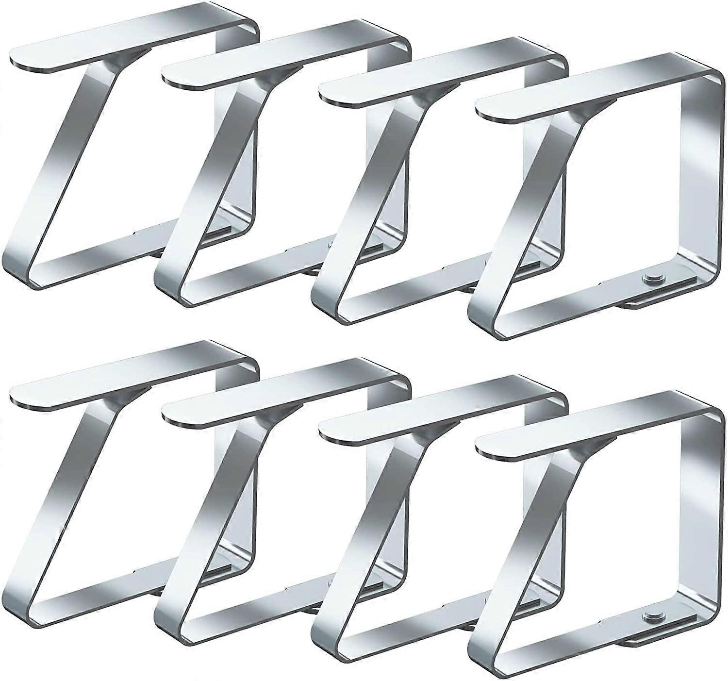 Pinces Nappe Ensemble de 8 Acier Inoxydable Nappe Clips Anti-Glissant (4cm x 8 Pices) Pince nappe en acier inoxydable pince nappe table