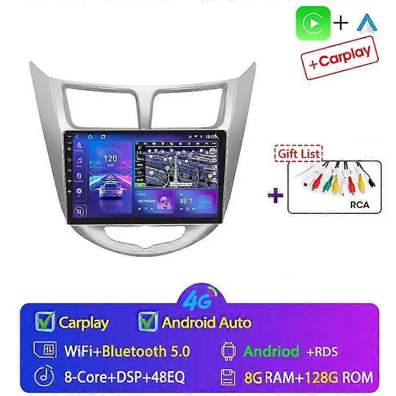 Android 12 Car Radio For Hyundai Solaris Verna Accent 2010 - 2016 Multimedia Video Player Navigaion GPS Carplay 2 din Head unit