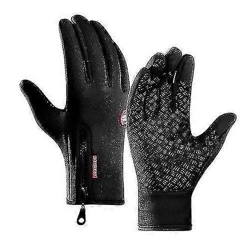 Bicycle bike gloves cycling gloves touchscreen waterproof fleece thermal sports gloves for hiking skiing-MXBC