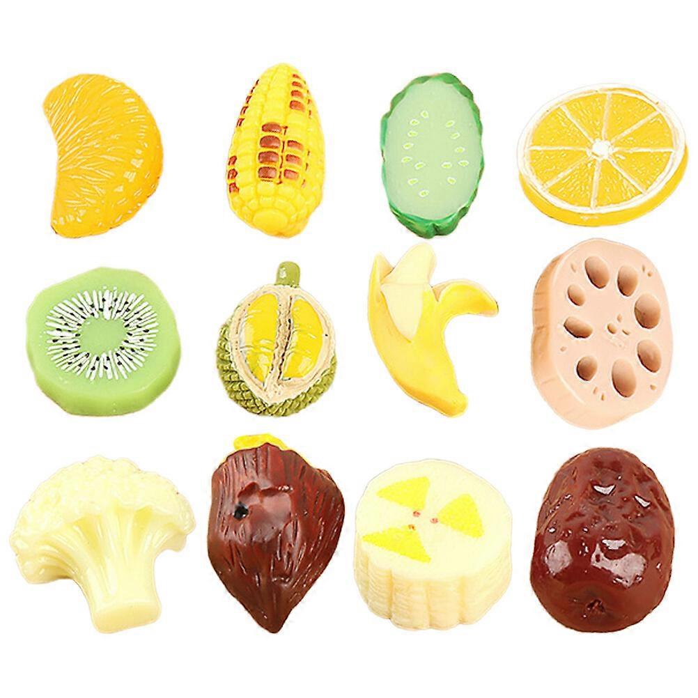 18pcs Small Simulation Fruit And Vegetable Model Mini Fake Food Models Artificial Mini Vegetable Model