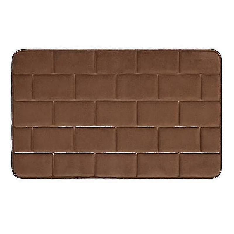 Tlmccf 1pcs Memory Foam Badematte rutschfeste, saugfähige Badeteppiche, Kaffeefarbe