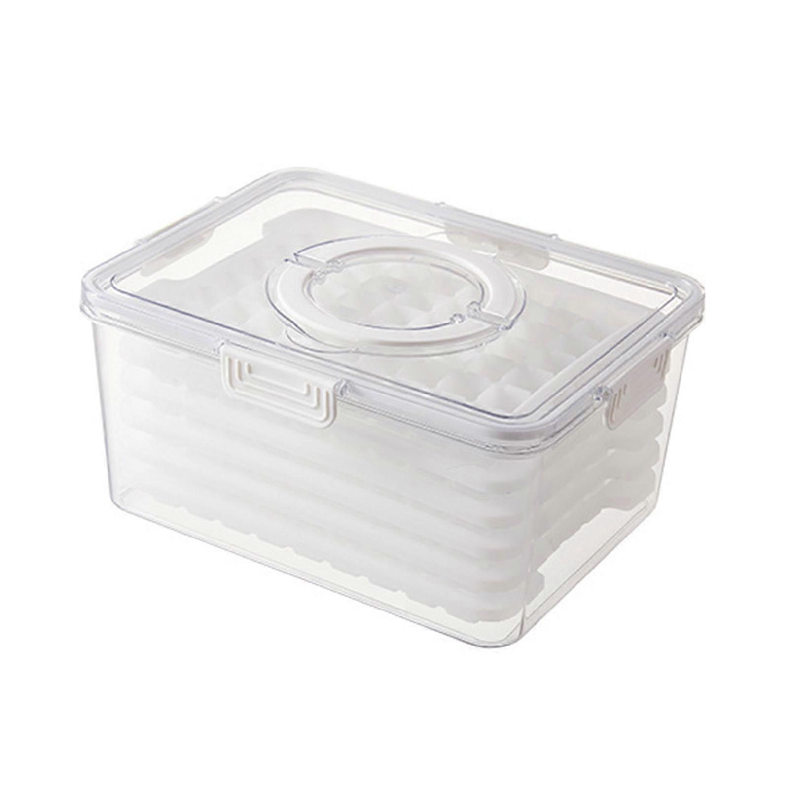 Best Seller Large Capacity Ice Cubes Mold Diy Home Refrigerator Ice Box With Lid Portable Ice Box