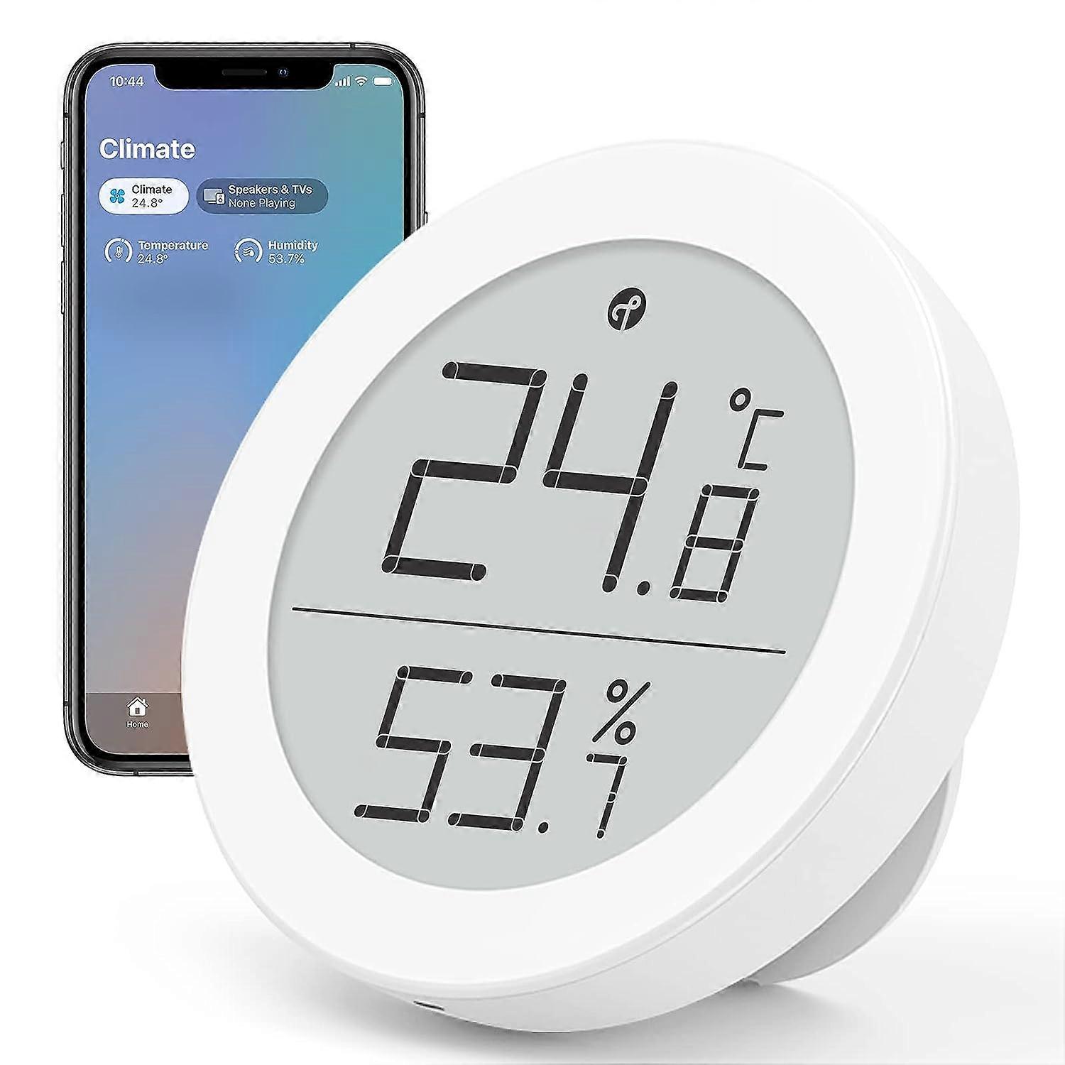 Der Hygrometer-Thermometersensor funktioniert mit HomeKit über Kabel oder Bluetooth