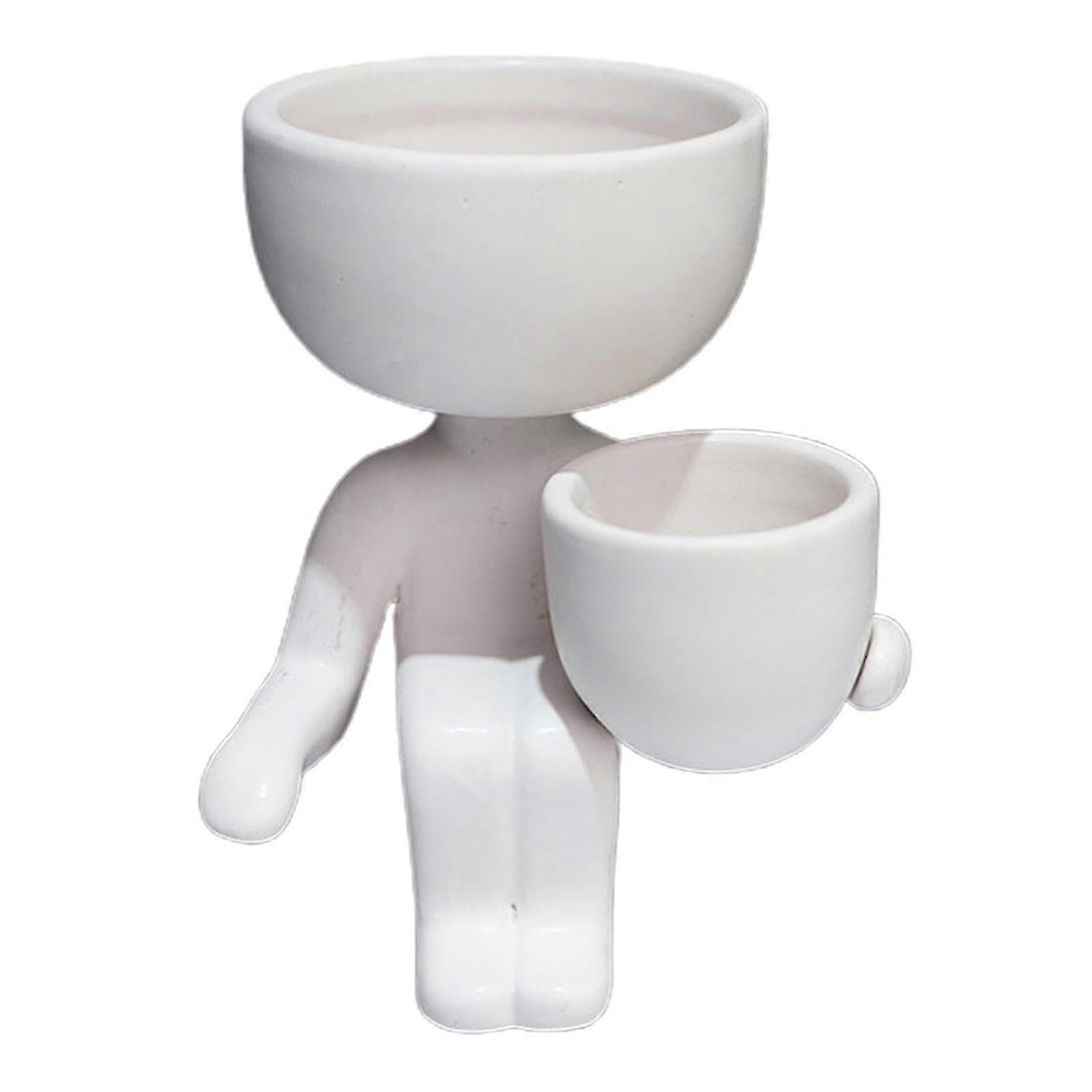 Ceramic Succulent Vase Creative Human Shaped Small Ceramic Flower Pots High Quality