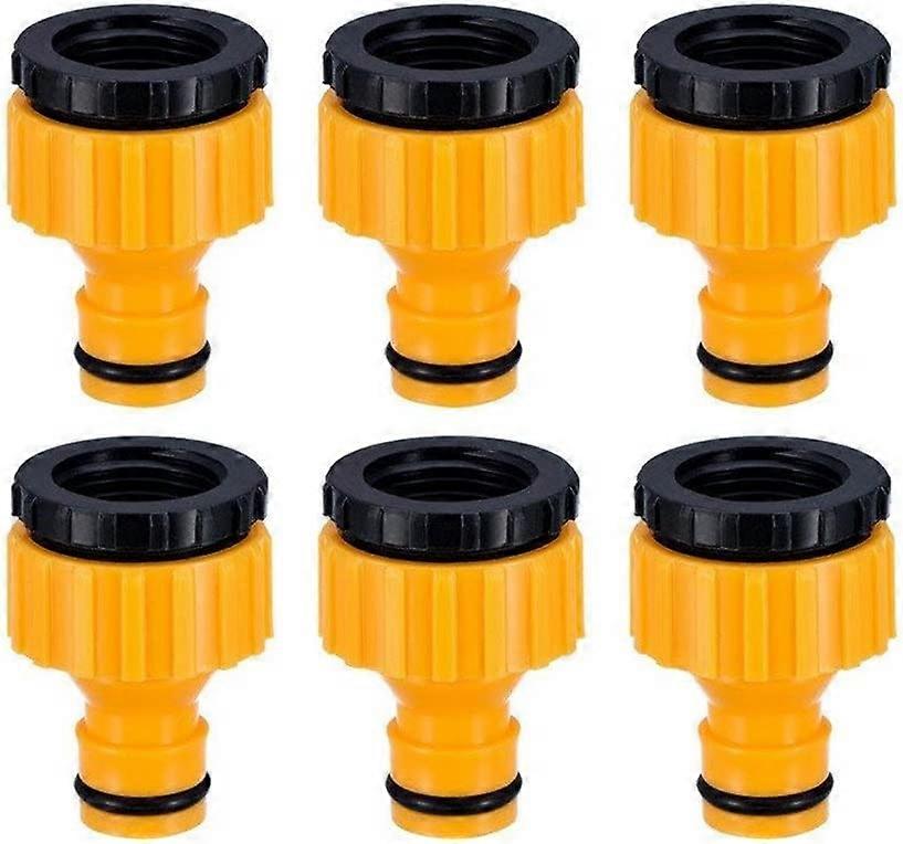 Plastic 3/4'' and 1/2'' BSP 2in1 Hose Faucet Nose Threaded Flow Tap Connector Threaded Faucet Adapte