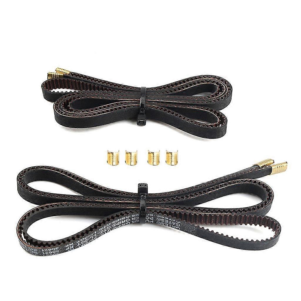 Durable 2gt Black Open Timing Rubber Belt X Y Axis Width 6mm With 8 Buckles