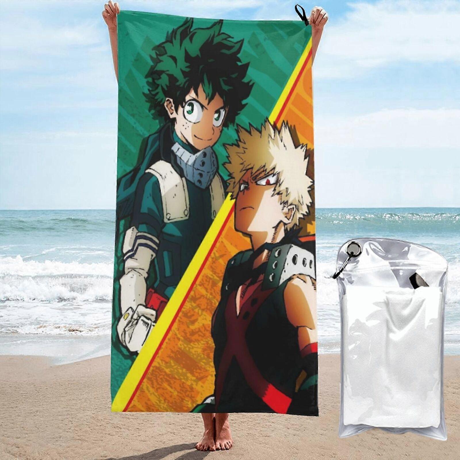 p103My Hero Academia Beach Toalha Absorvente Toalha Grande 3D Toalha dos desenhos animados LXMT2202
