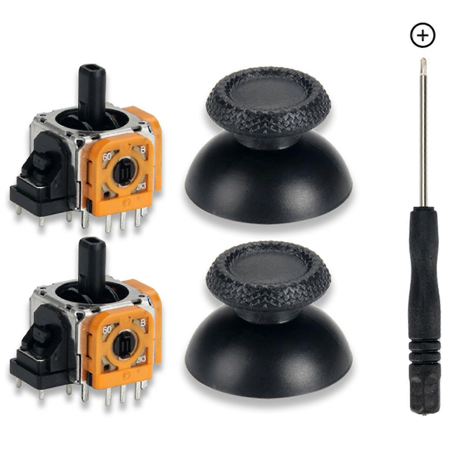 2pcs 3D Analog Joystick Wireless Thumb Sticks Sensor Replacement Kit for