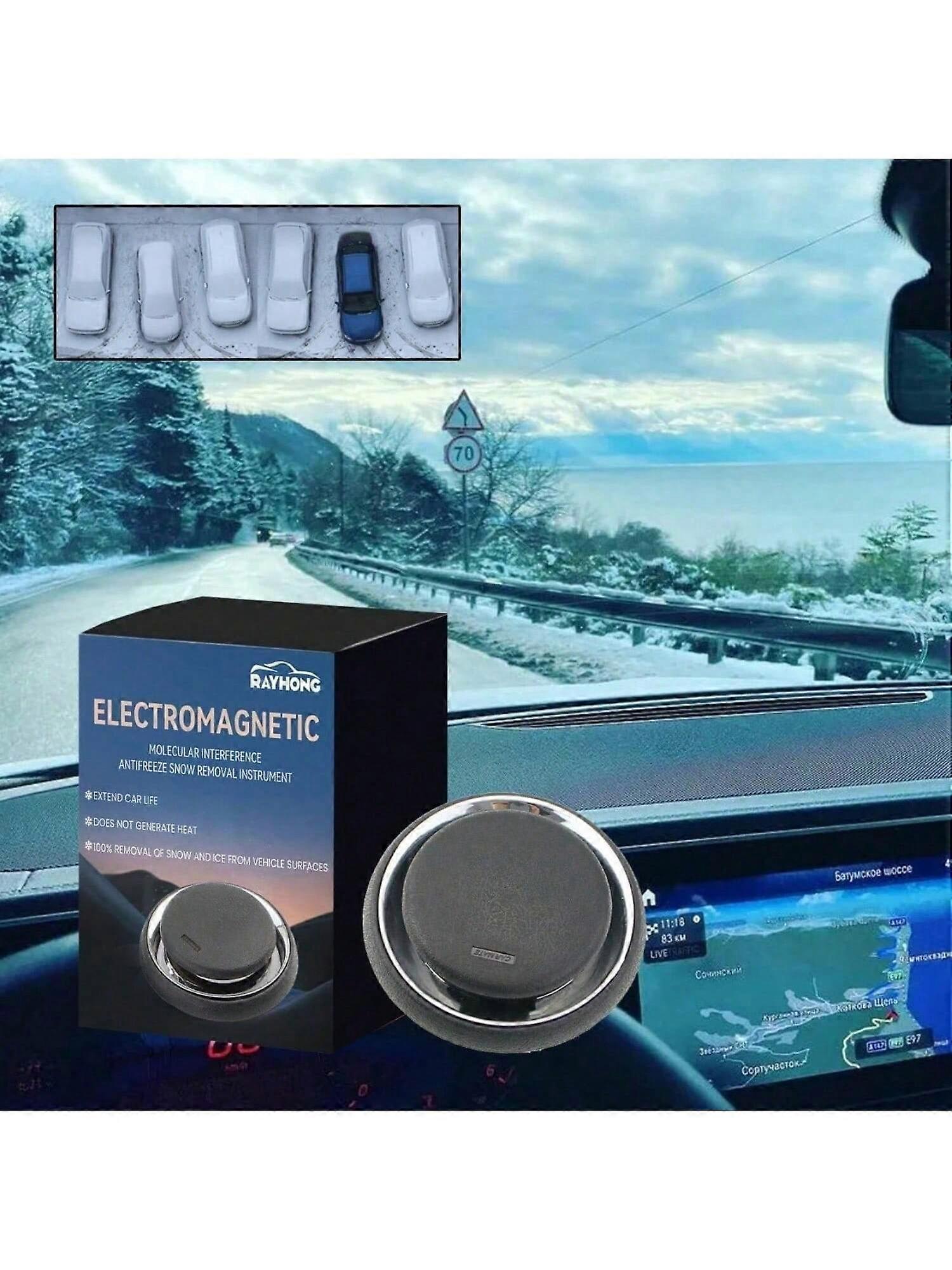 1pc Car Snow Remover, Portable Automotive Ice Scraper, Deicing & Defogging Tool