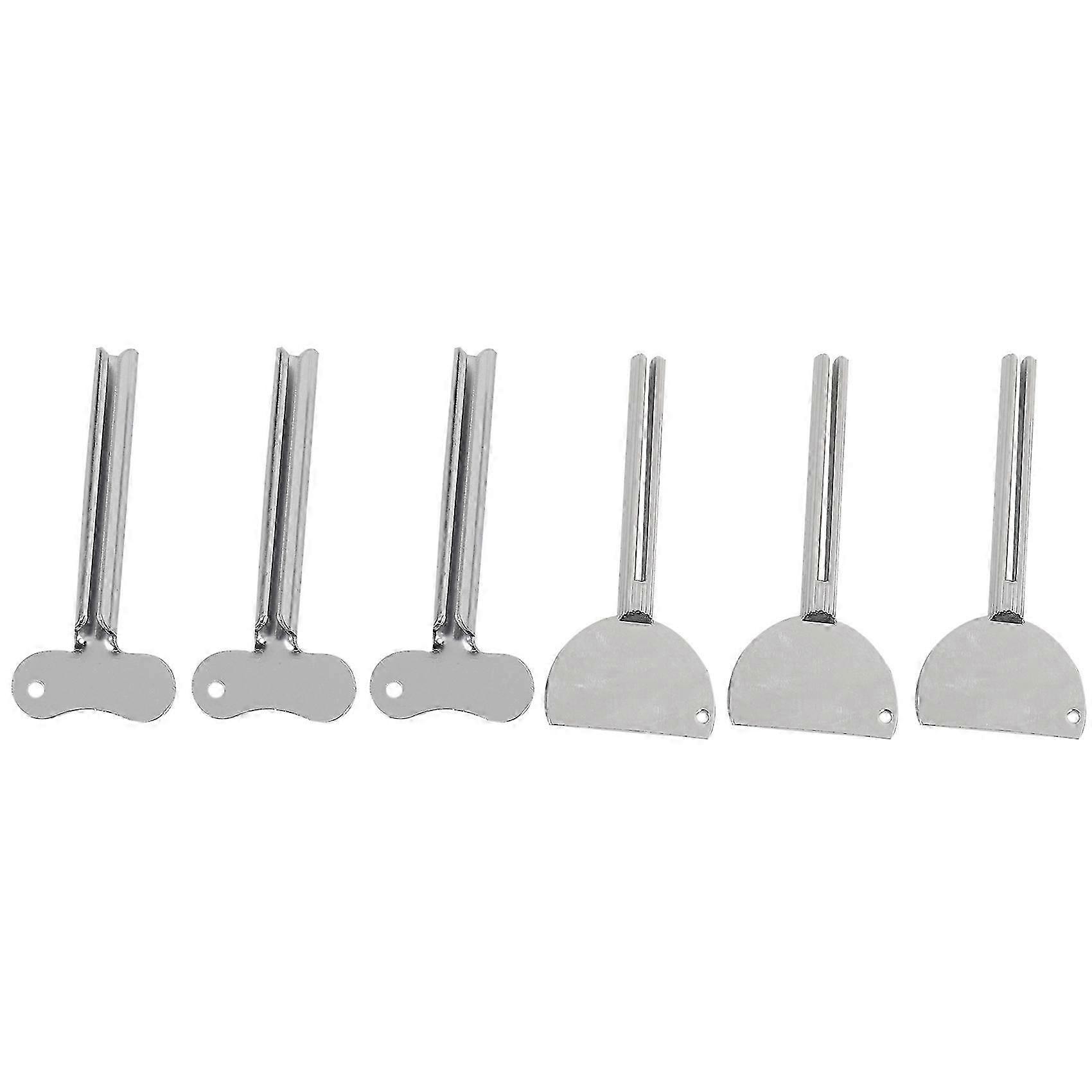6 Pieces Of Metal Toothpaste Squeezer Toothpaste Squeezer Key Roller Tube Paste Paint Squeezer Hous
