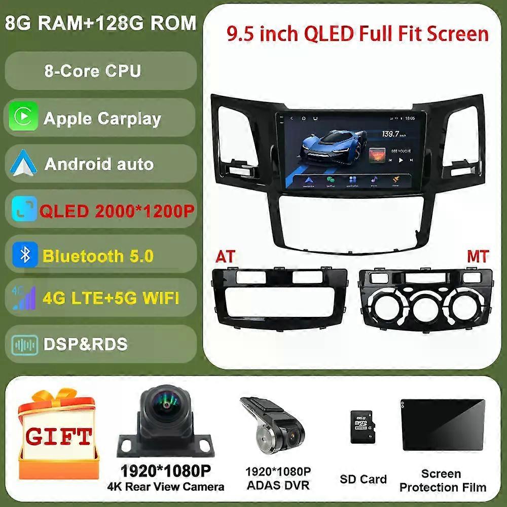 For Toyota Fortuner Hilux Revo Vigo 2007 - 2015 Multimedia Video Player Stereo Gps 2din Carplay Screen Car Radio Android Auto