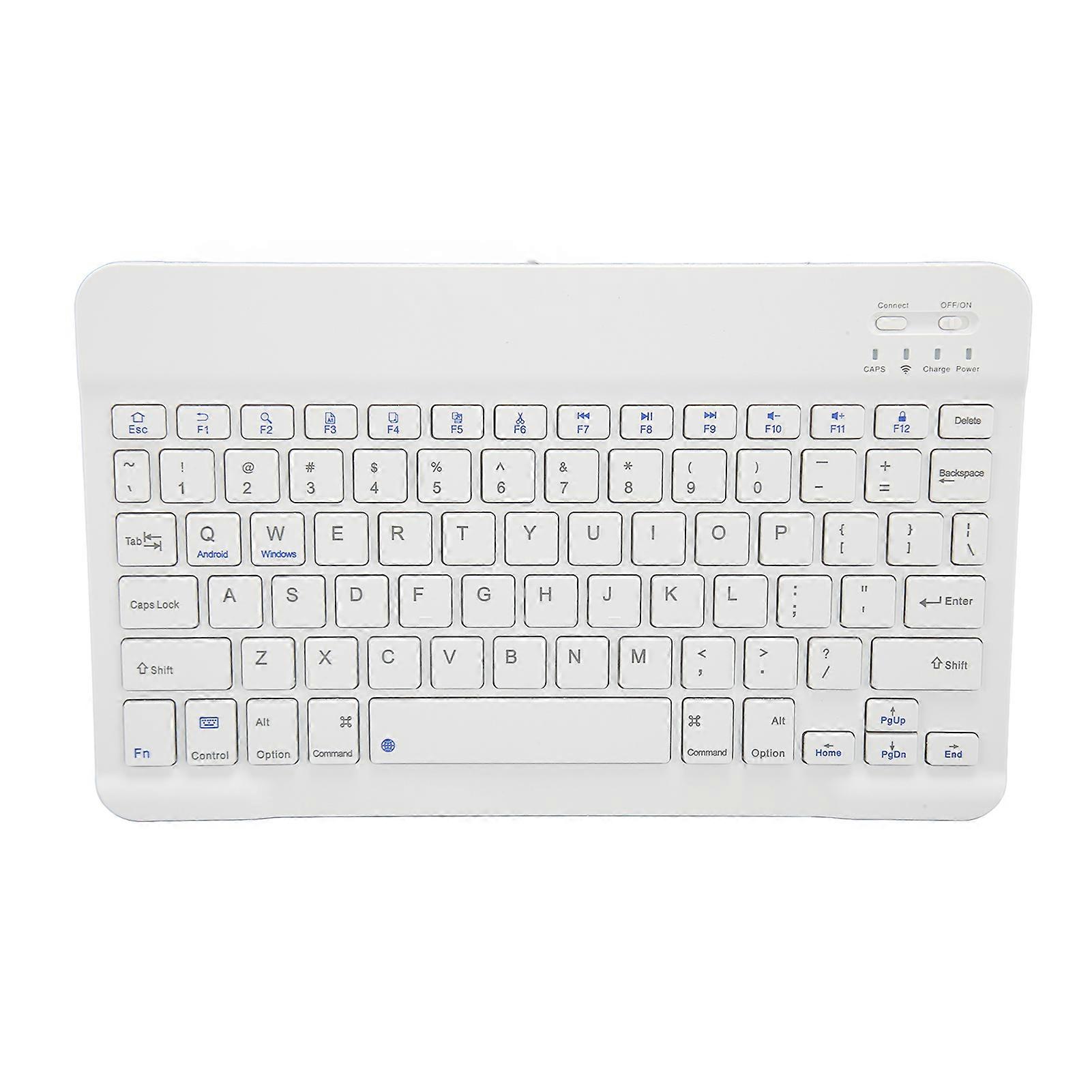 10 Inch Wireless Bluetooth Keyboard Silent Design Portable for iOS Android Tablets Phones