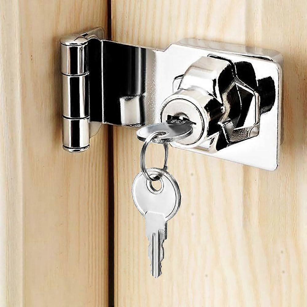 Inch 90 Degree Right Angle Keyed Latch with Turn Knob for Cupboard, Drawer Lock, Cabinet Lock, Cupboard Keyed Closure, Locking Hasp