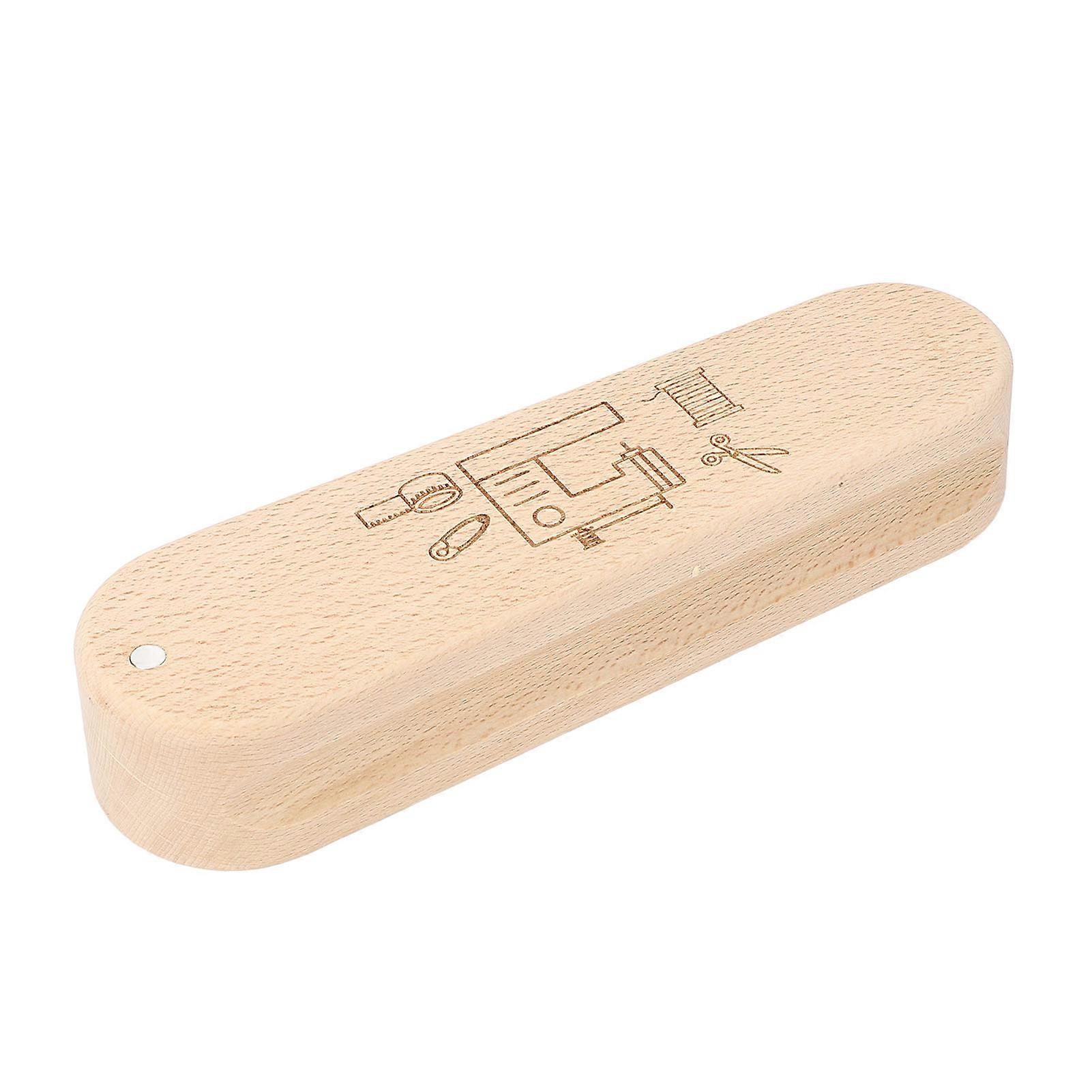 Wooden Tailors Clapper with Scale Multifunctional Sewing Tool for Point Pressing Fabric Flattening Quilting Ironing