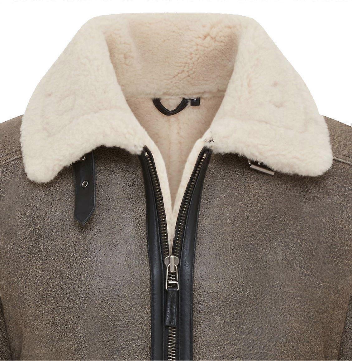 Hombre Aviador RAF B3 Jengibre Piel de Cordero Cuero Oveja Bomber Chaqueta Vuelo Hombre Aviador RAF B3 Jengibre Piel de Cordero Cuero Oveja Bomber Chaqueta Vuelo