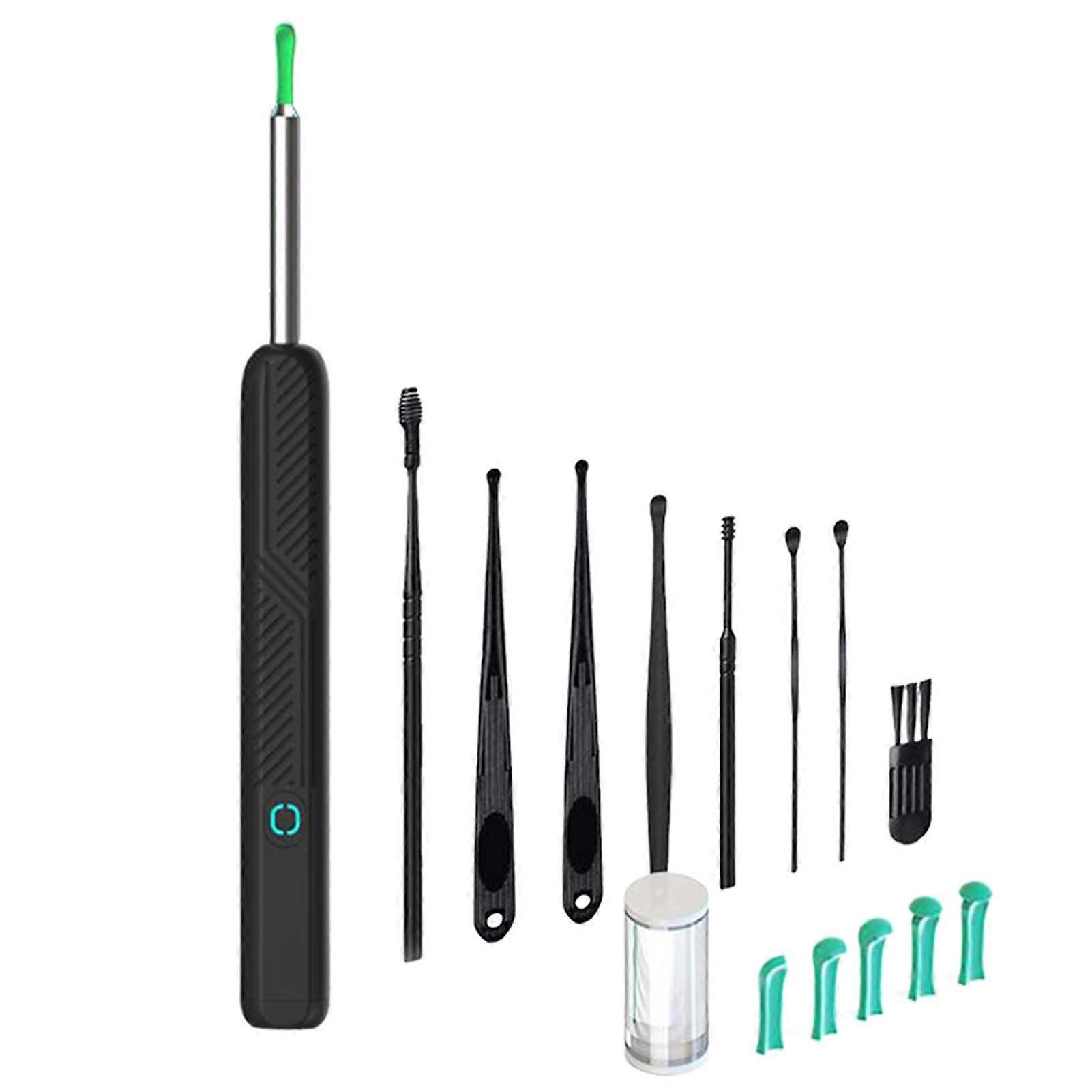 Ear Wax Removal Tool Kit with Camera Comfortable Painless Ear Picking Spoon Smart Visual Ear Cleaner with 6 Ear Scoops