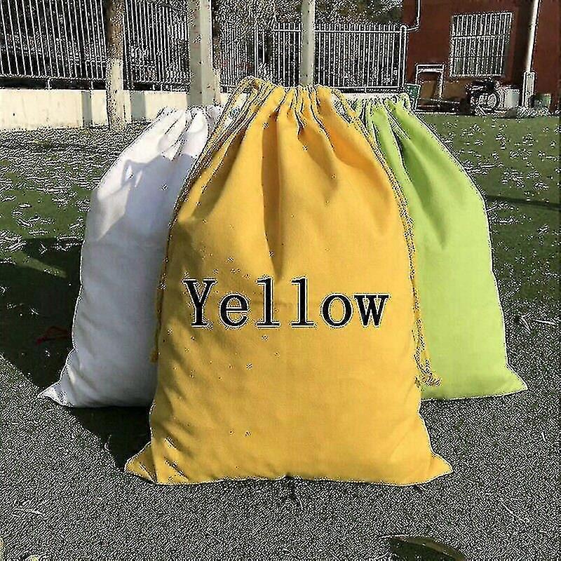 1x Canvas Drawstring Bag Clothing Storage Laundry Basket Home Room Travel Solid-7
