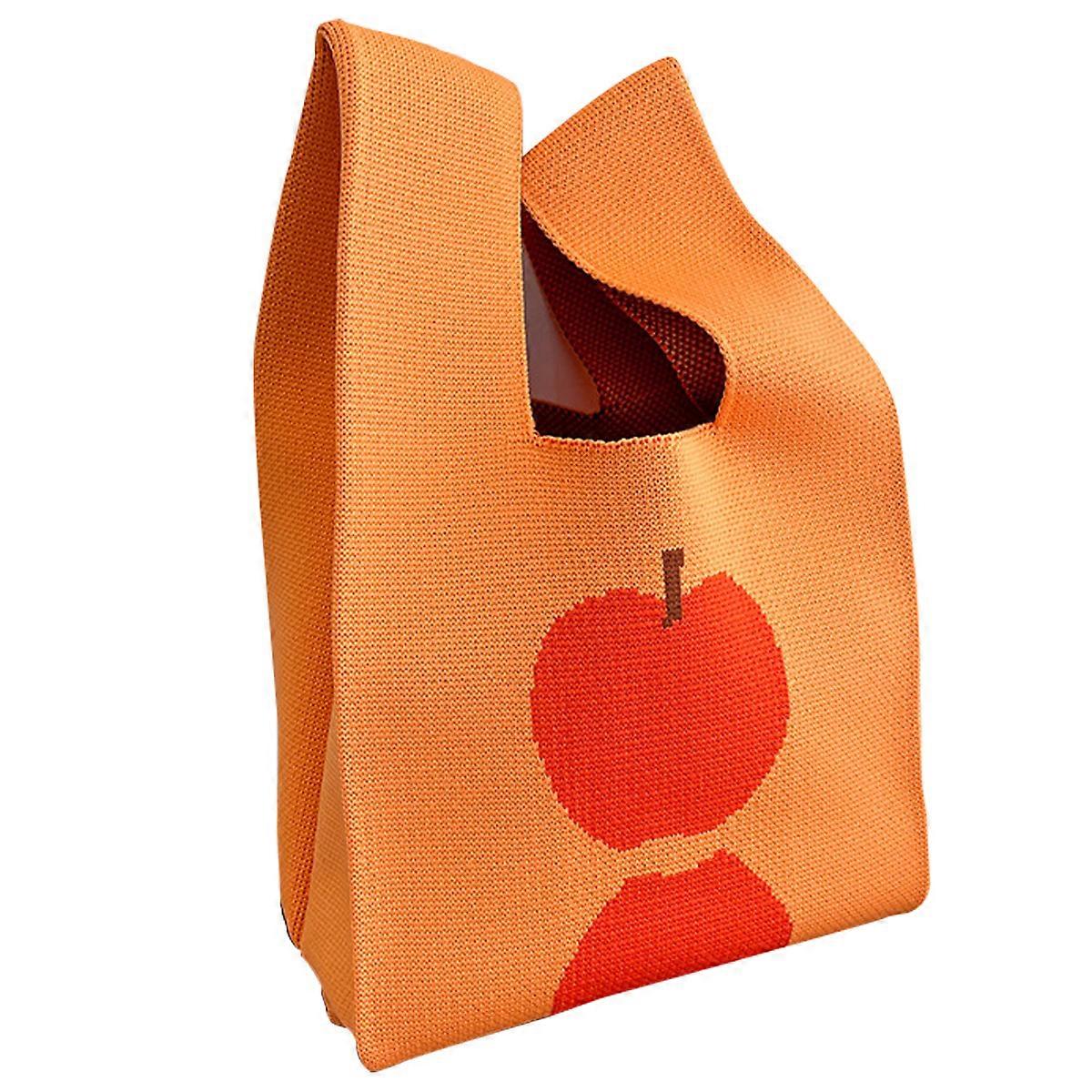 Outing knitted bag-ZB-73-orange-20*35cm