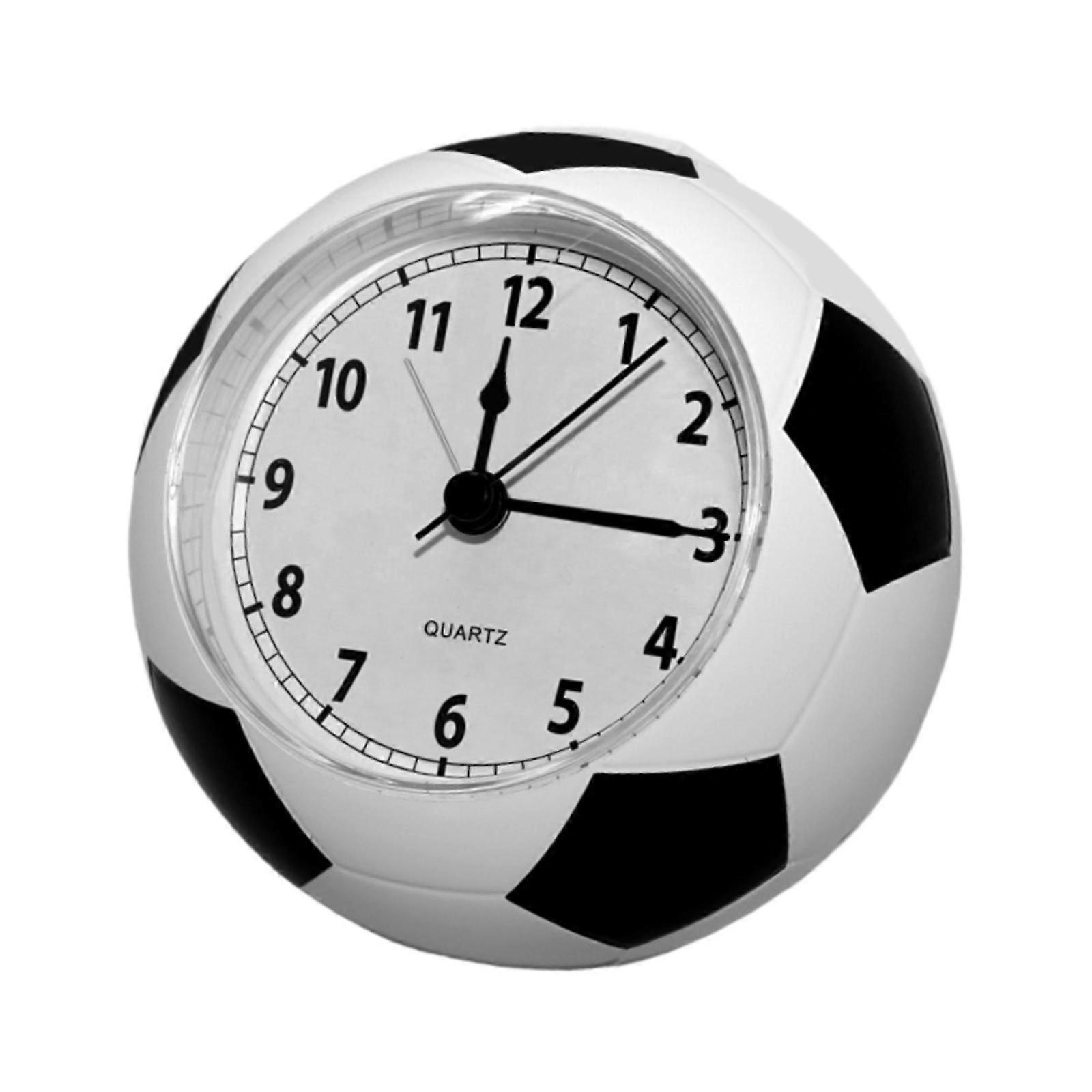 サッカーボール目覚まし時計卓上サッカー時計誕生日プレゼント男の子女の子ホワイト