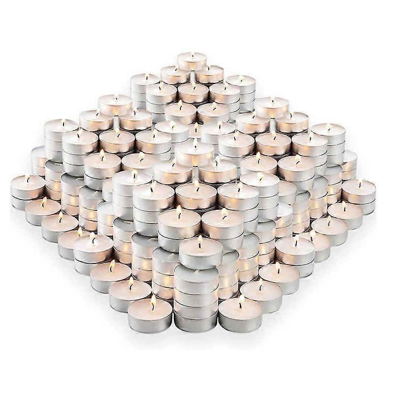 Tea Light Candles 100 Pack Unscented Smokeless Dripless For Home And Shabbat