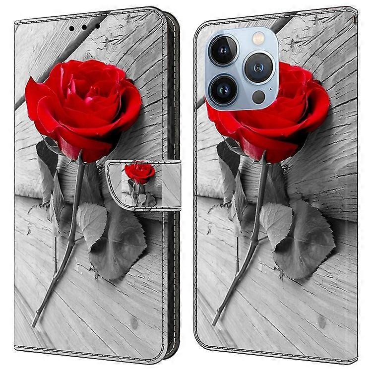Compatible For iPhone 16 Pro Wallet Case Magnetic Clasp 3D Pattern Leather Phone Cover