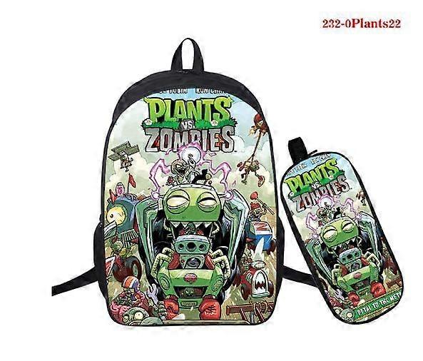 16 tums växter VS zombie skolväska för barn flickor pojkar ryggsäck barn skolset penna väska småbarn skolväska