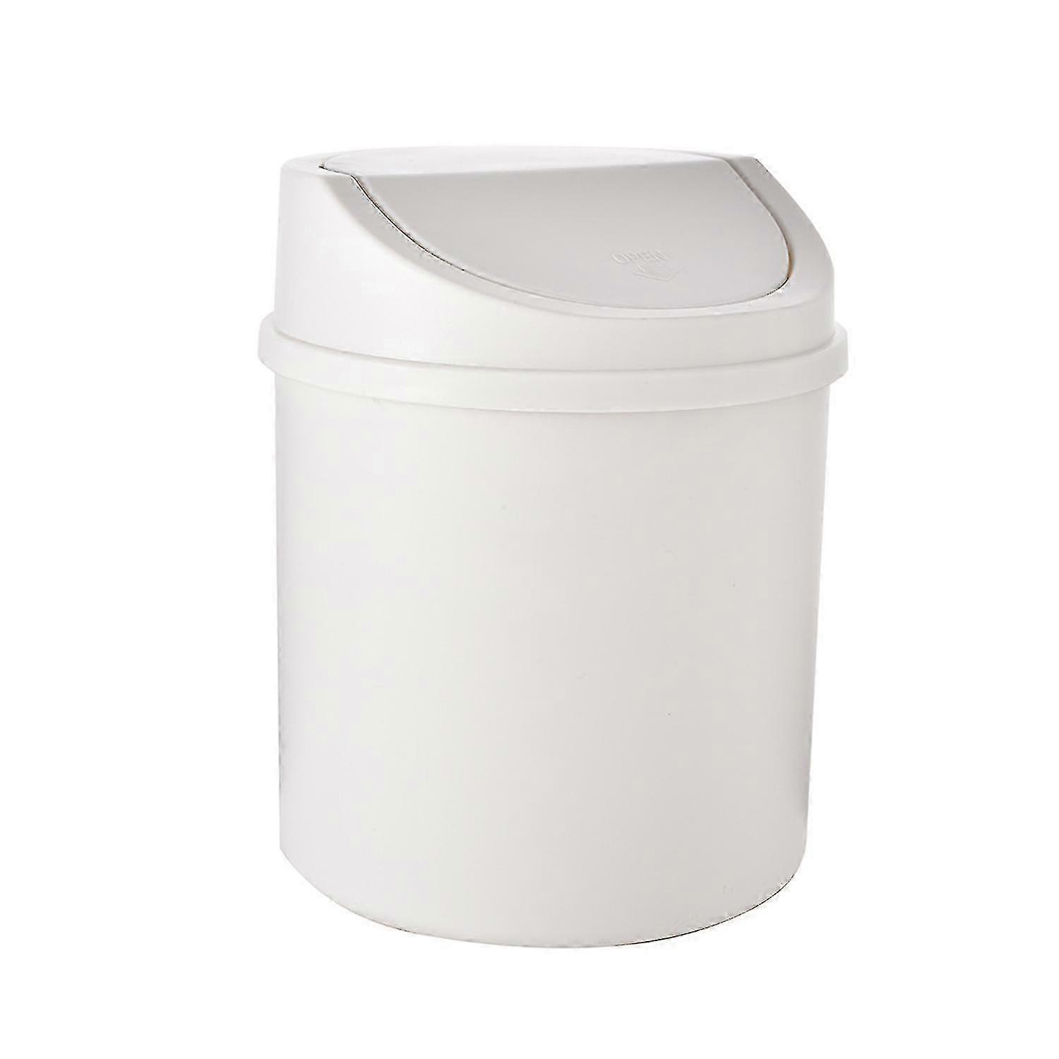 Mini Trash Can PP Plastic Reusable Cylindrical Garbage Bin for Desktop, Office & Kitchen Storage